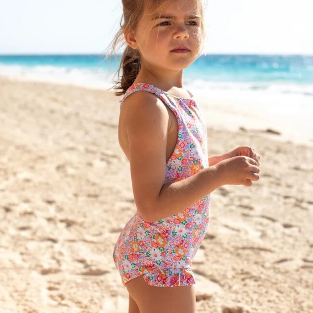 SOLD Minnow Swim girls island blossom ballerina one piece